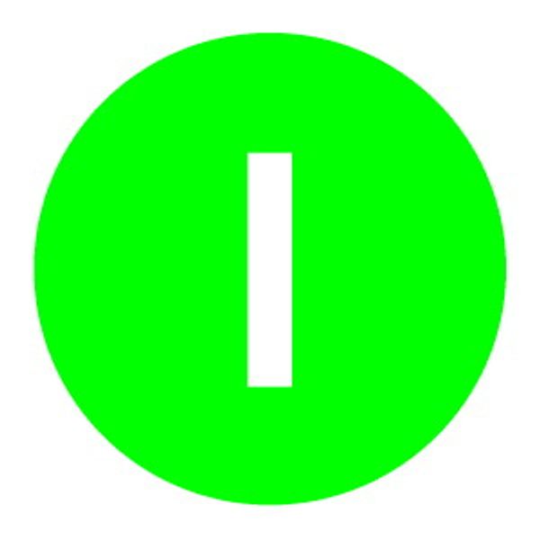 Button lens, raised green, I image 1