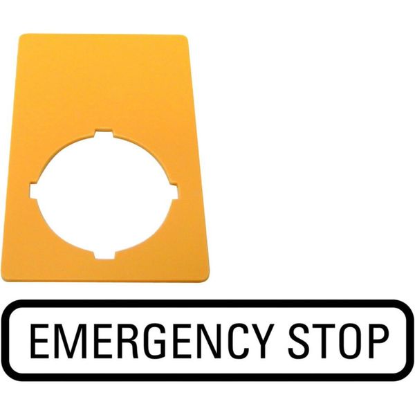 Label, emergency switching off, yellow, HxW=50x33mm, emergency-Stop image 3