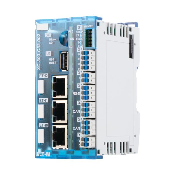 XC303 modular PLC, small PLC, programmable CODESYS 3, SD Slot, USB, 3x Ethernet, 2x CAN, RS485, four digital inputs/outputs image 8