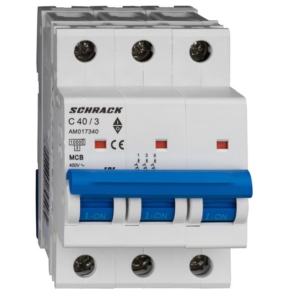 Miniature Circuit Breaker (MCB) AMPARO 10kA, C 40A, 3-pole image 1