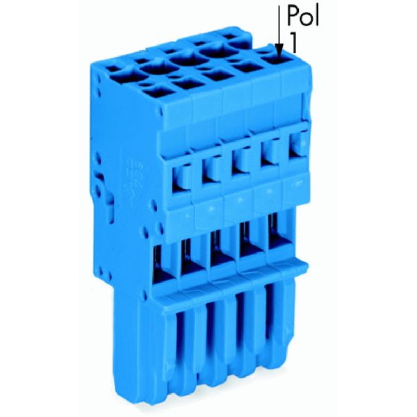 1-conductor female connector CAGE CLAMP® 4 mm² blue image 3