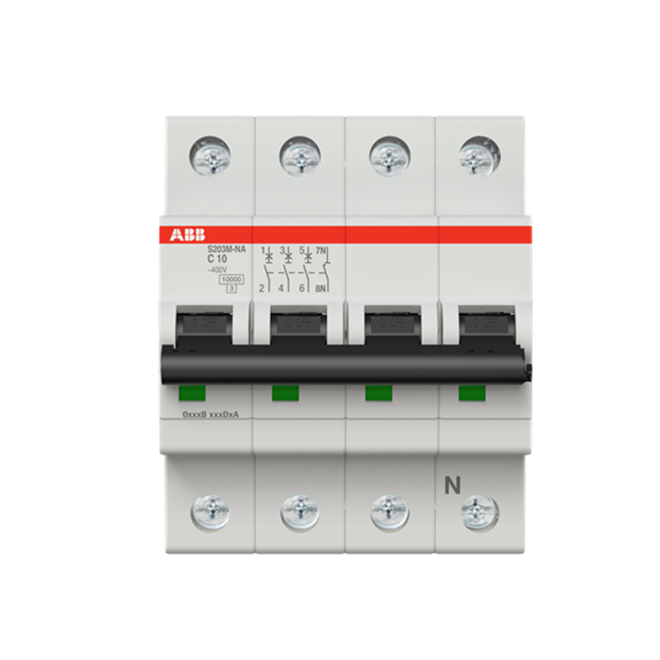 S203M-C10NA Miniature Circuit Breaker - 3+NP - C - 10 A image 4