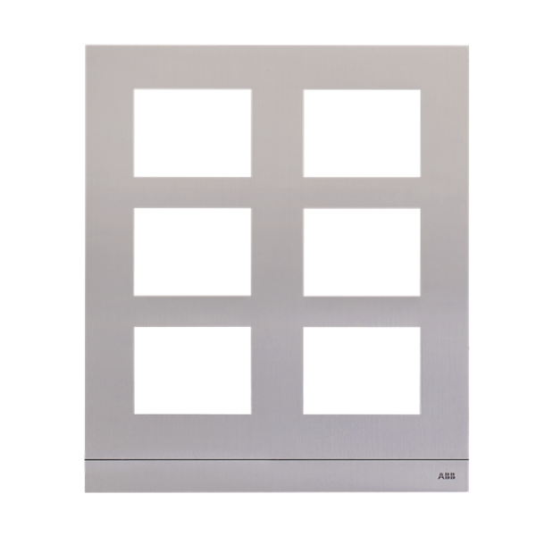 51025CF-A-02 Cover frame, 6 modules,size 2/3,Aluminum alloy image 2