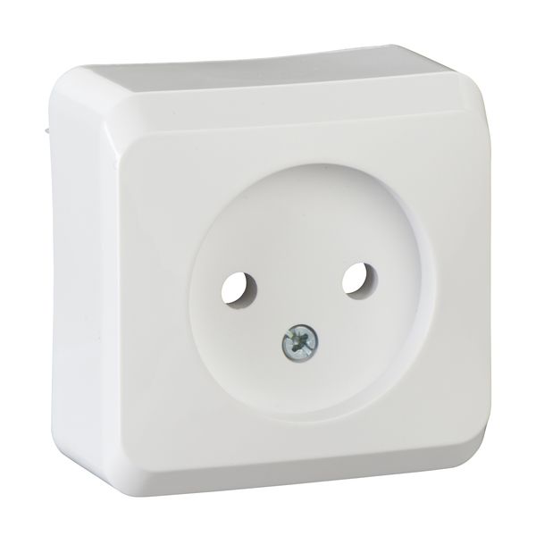 PRIMA - single socket outlet without earth - 16A, white image 2