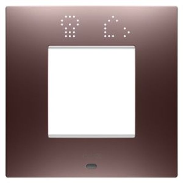 EGO SMART INTERNATIONAL PLATE - IN PAINTED TECHNOPOLYMER - 2 MODULES - COPPER - CHORUSMART image 1