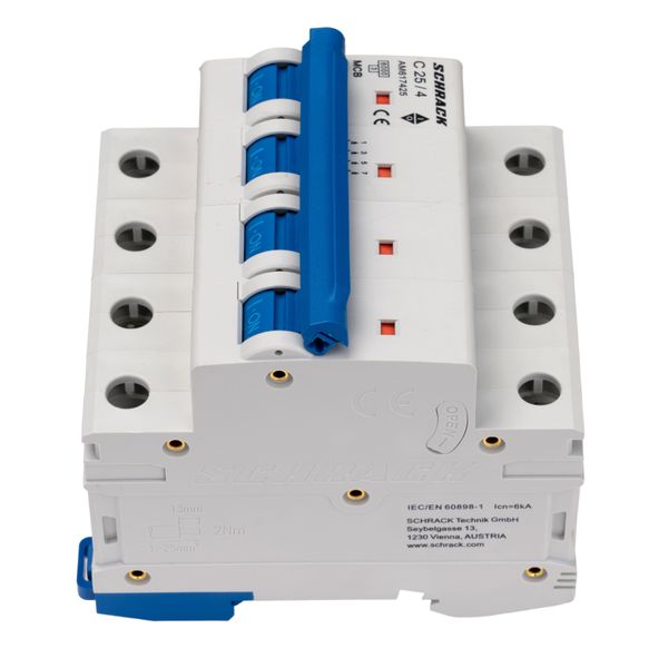 Miniature Circuit Breaker (MCB) AMPARO 6kA, C 25A, 4-pole image 6