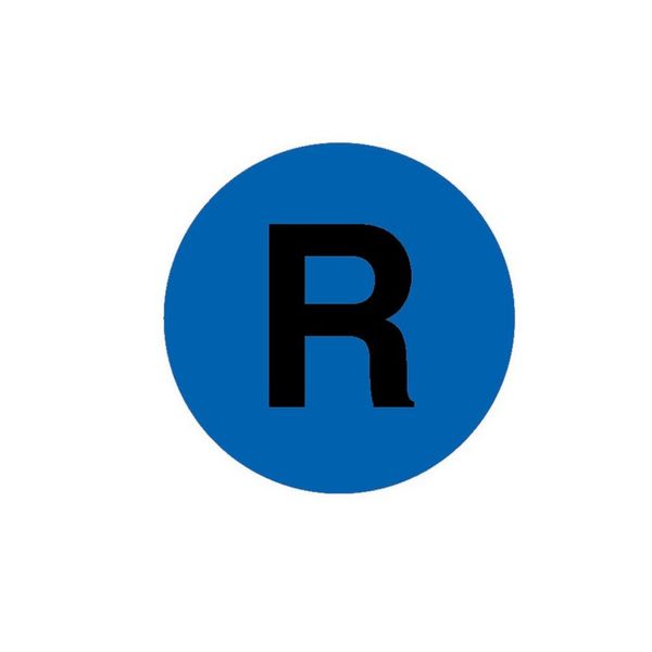 Button lens, raised blue, R image 6