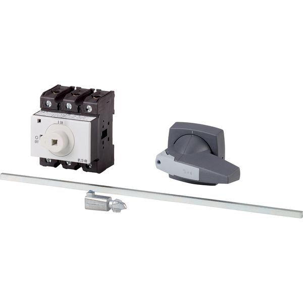 Main switch, P3, 100 A, rear mounting, 3 pole, STOP function, with black rotary handle and lock ring (K series), Lockable in the 0 (Off) position, Wit image 3
