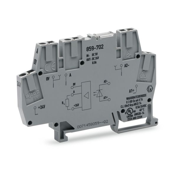 859-702 Optocoupler module; Nominal input voltage: 5 VDC; Output voltage range: 0 … 24 VDC image 1
