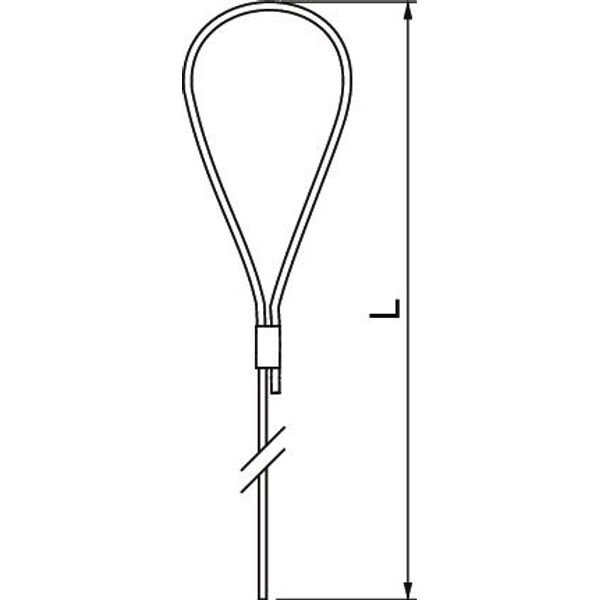 QWT S 1 2M G Suspension wire with loop 1x2000mm image 2