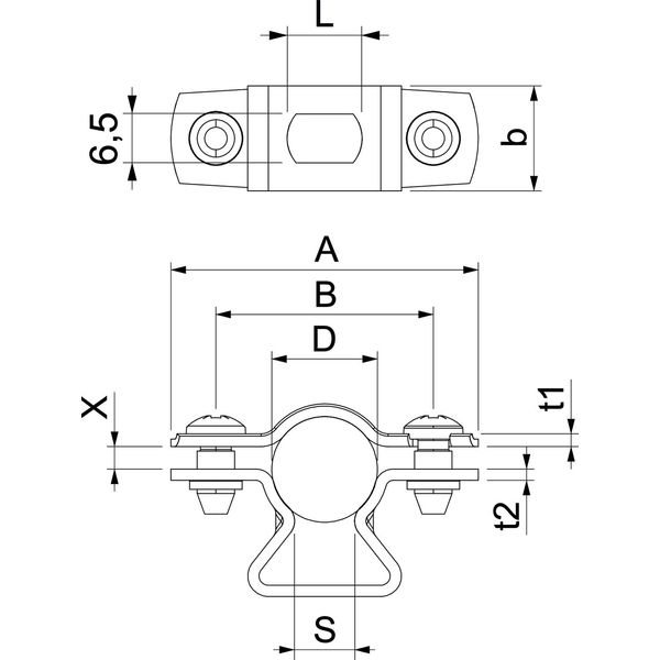 ASL 733 14 A2 Distance saddle with slot 12-14mm image 2