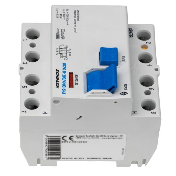 Residual current circuit breaker 100A,4-p,300mA,type S, A,FU image 3