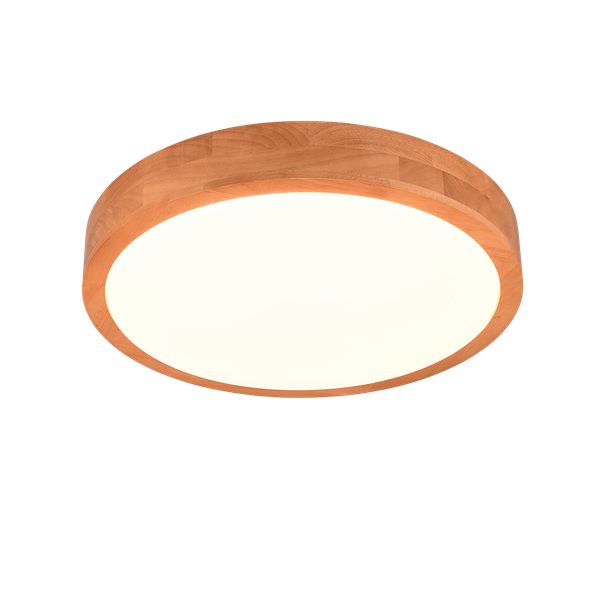 Iseo LED ceiling lamp 40 cm wood image 1