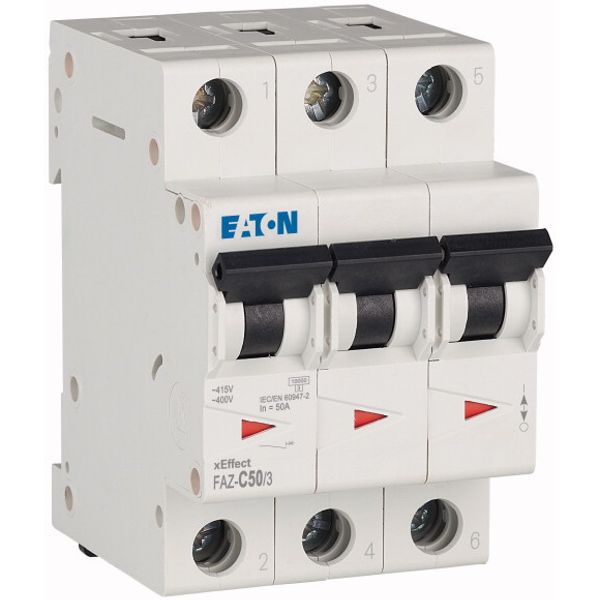 Miniature circuit breaker (MCB), 50 A, 3p, characteristic: C image 4