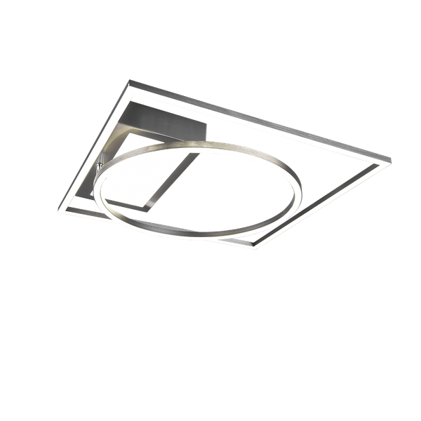 Downey LED ceiling lamp brushed steel image 1