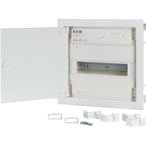 Compact distribution board-flush mounting, 1-rows, super-slim sheet steel door image 1