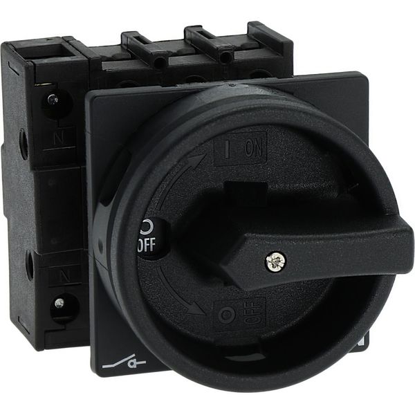 Main switch, P1, 32 A, flush mounting, 3 pole + N, STOP function, With black rotary handle and locking ring, Lockable in the 0 (Off) position image 38