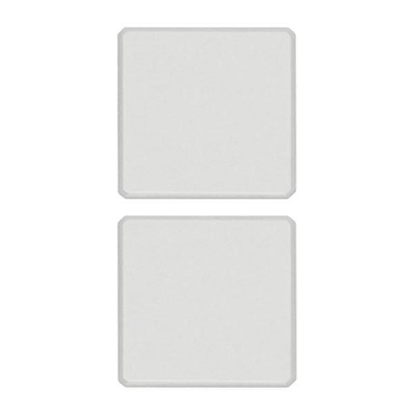 2 buttons Flat w/o symbol white image 1