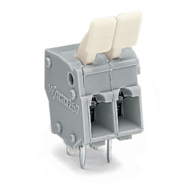 PCB terminal block finger-operated levers 2.5 mm² gray image 3