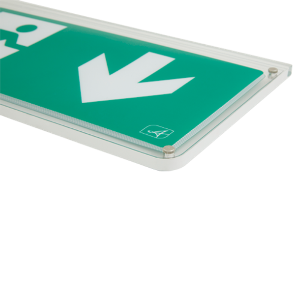 Harrier IP65 Blade Exit Sign Double Sided Legend Arrow Down image 8