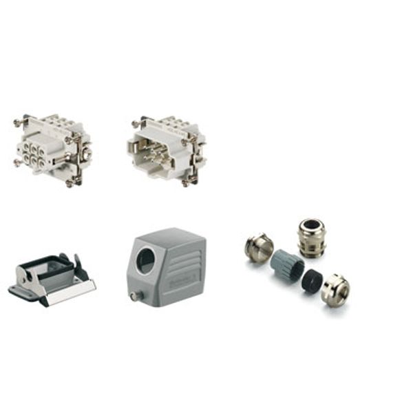 Industrial connectors (set), Series: HE, Screw connection, Size: 3, Nu image 2