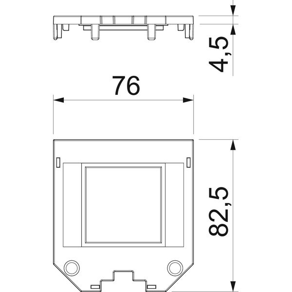 UT3 P1 Cover plate for UT3, 1 Modul45 82,5x76x4 image 2