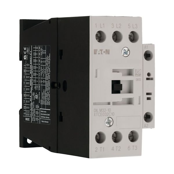 Contactor, 3 pole, 380 V 400 V 15 kW, 1 N/O, RDC 24: 24 - 27 V DC, DC operation, Screw terminals image 11