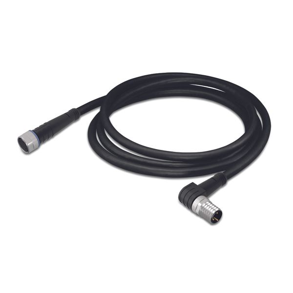 Sensor/Actuator cable M8 socket straight M8 plug angled image 1