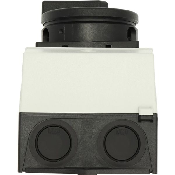 Main switch, T0, 20 A, surface mounting, 3 contact unit(s), 3 pole + N, 1 N/O, 1 N/C, STOP function, With black rotary handle and locking ring, Lockab image 11