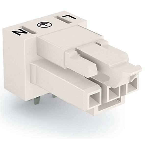 Socket for PCBs angled 3-pole white image 3