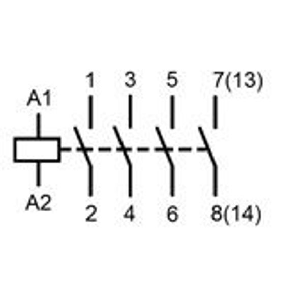 Modular contactor 25A, 4 NO, 24VACDC, 2MW image 2