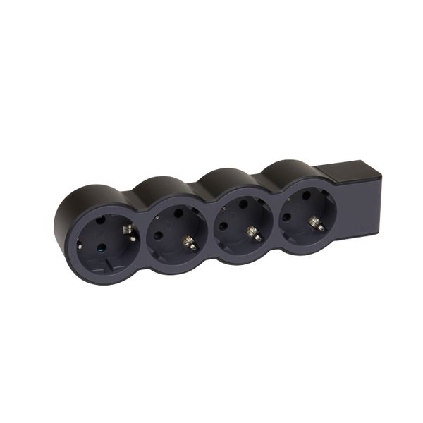 MOES STD SCH 4X2P+E WITHOUT CABLE BLACK image 2