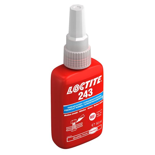 Loctite 243  Glue for securing screws, 400ml, 50ml image 1