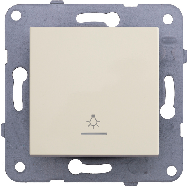 Karre Plus-Arkedia Beige (Quick Connection) Illuminated Light Switch image 1