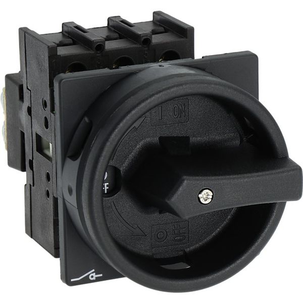 Main switch, P1, 32 A, flush mounting, 3 pole, STOP function, With black rotary handle and locking ring, Lockable in the 0 (Off) position image 8