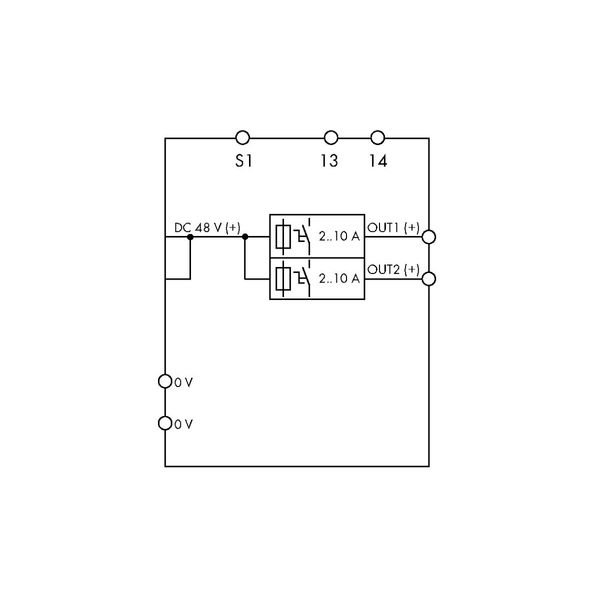 Electronic circuit breaker 2-channel 48 VDC input voltage image 5