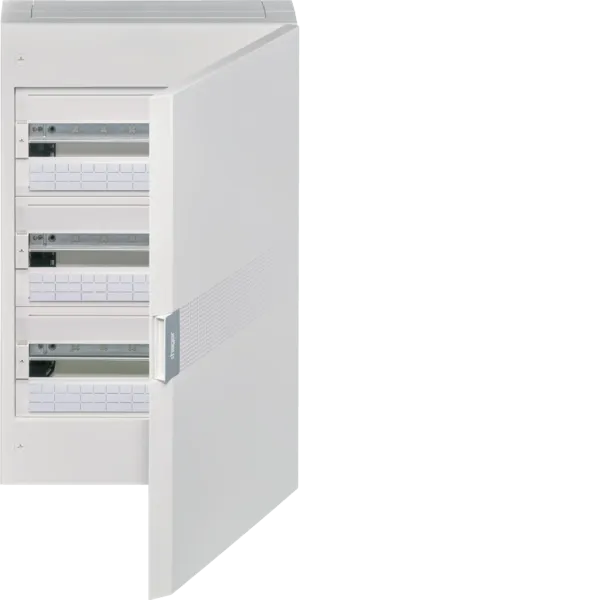 Vega VB series surface box, 3 rowsx18M, with opaque white door, RAL 9010 image 1