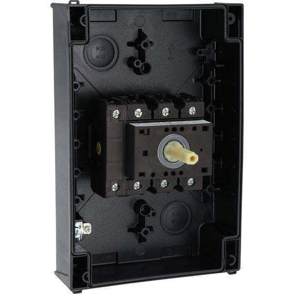 Main switch, P3, 63 A, surface mounting, 3 pole + N, STOP function, With black rotary handle and locking ring, Lockable in the 0 (Off) position image 35