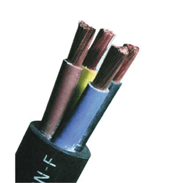 Rubber Sheated Cable H07RN-F 5G25 black, fine stranded,VDE image 1