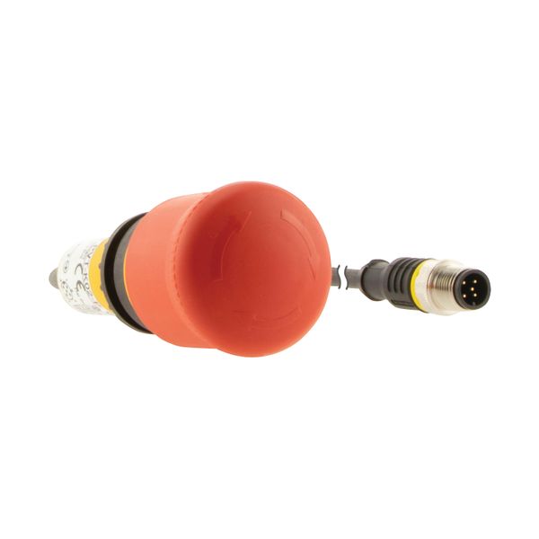 Emergency stop/emergency switching off pushbutton, Mushroom-shaped, 38 mm, Turn-to-release function, 2 NC, Cable (black) with M12A plug, 5 pole, 0.2 m image 10