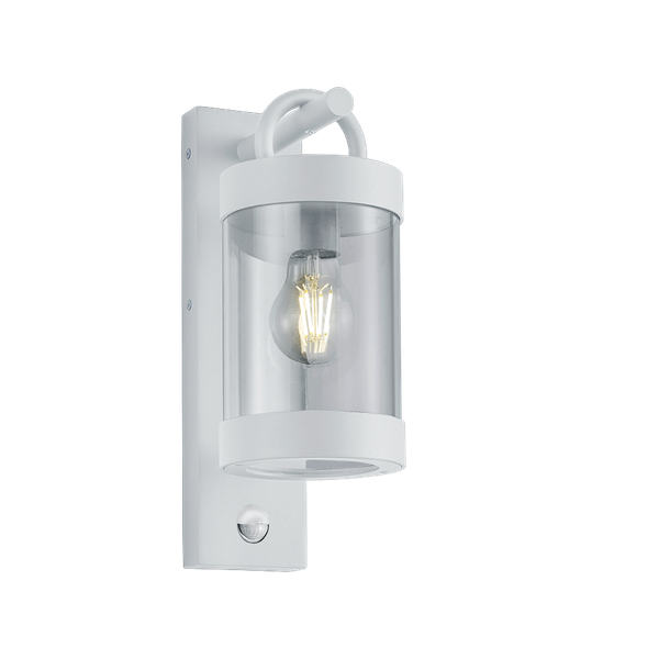 Sambesi wall lamp E27 matt white motion sensor image 1