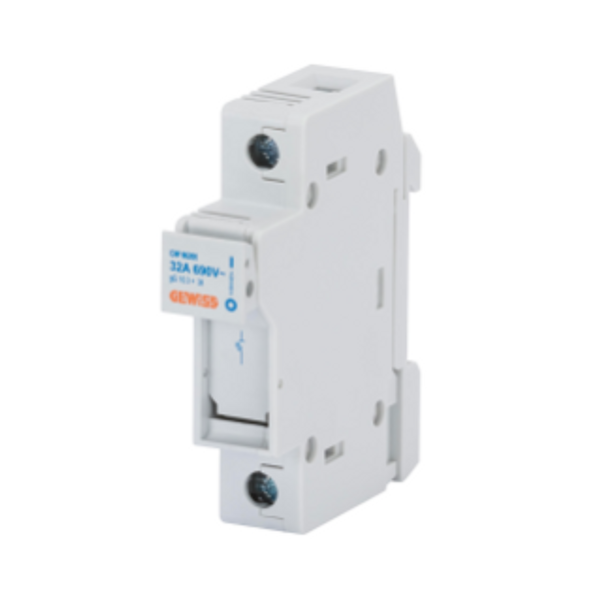 DISCONNECTABLE FUSE-HOLDER - 1P 10,3X38 690V 32A - 1 MODULE image 1