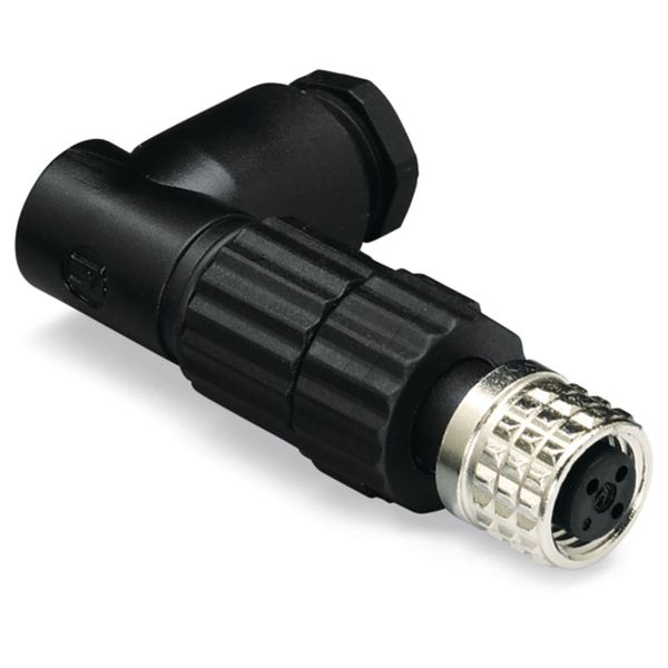 Fitted pluggable connector 3-pole M8 socket, right angle image 4