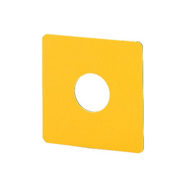 Emergency-Stop label, Blank, yellow, square 50 x 50 mm, Not suitable for engraving, Front dimensions 25 × 25 mm image 3