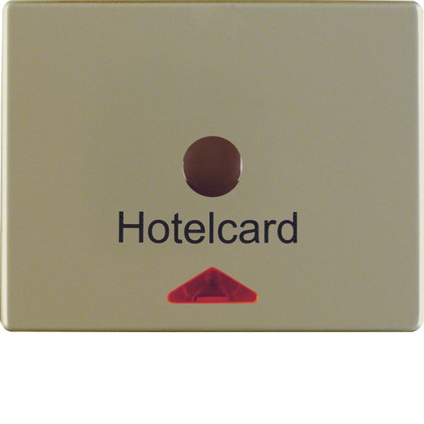 Centre plate imprint f.push-b. f.hotel card, redlens, arsys bronze mat image 1