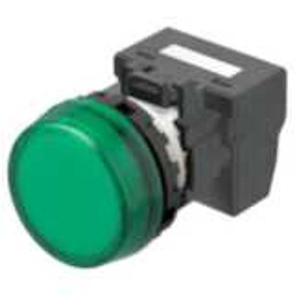 M22N Indicator, Plastic flat etched, Green, Green, 24 V, push-in termi image 2