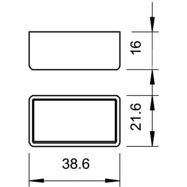 CM3518 SK Protective cap for profile rail CM3518 38,6x21,6x16 image 2