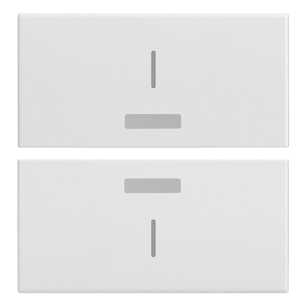 Two half-buttons 2M I symbol white image 1