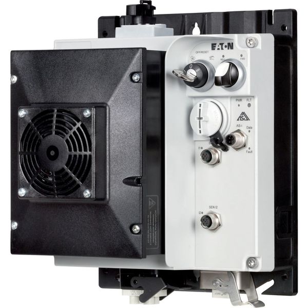 Speed controllers, 8.5 A, 4 kW, Sensor input 4, 230/277 V AC, AS-Interface®, S-7.4 for 31 modules, HAN Q4/2, with manual override switch, with fan image 8