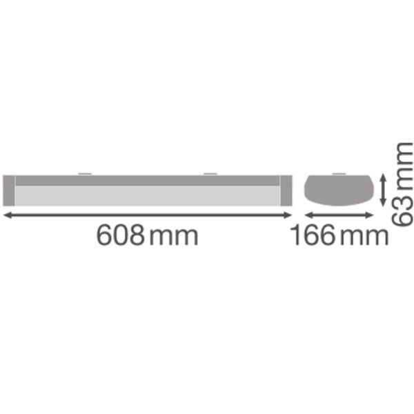 LINEAR SURFACE IP44 DALI 600 P 18W 840 WT image 23